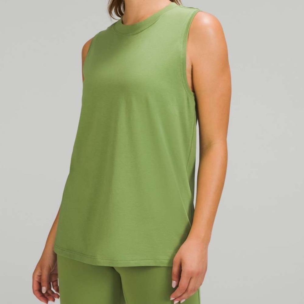Lululemon All Yours Tank Top Green Foliage Vitasea Sleeveless Yoga Shirt Size 10